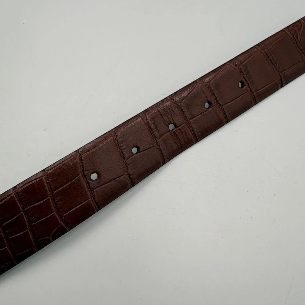 Ted Baker‎ London Mens Alligator Embossed Leather Belt Made in Italy 30 76cm